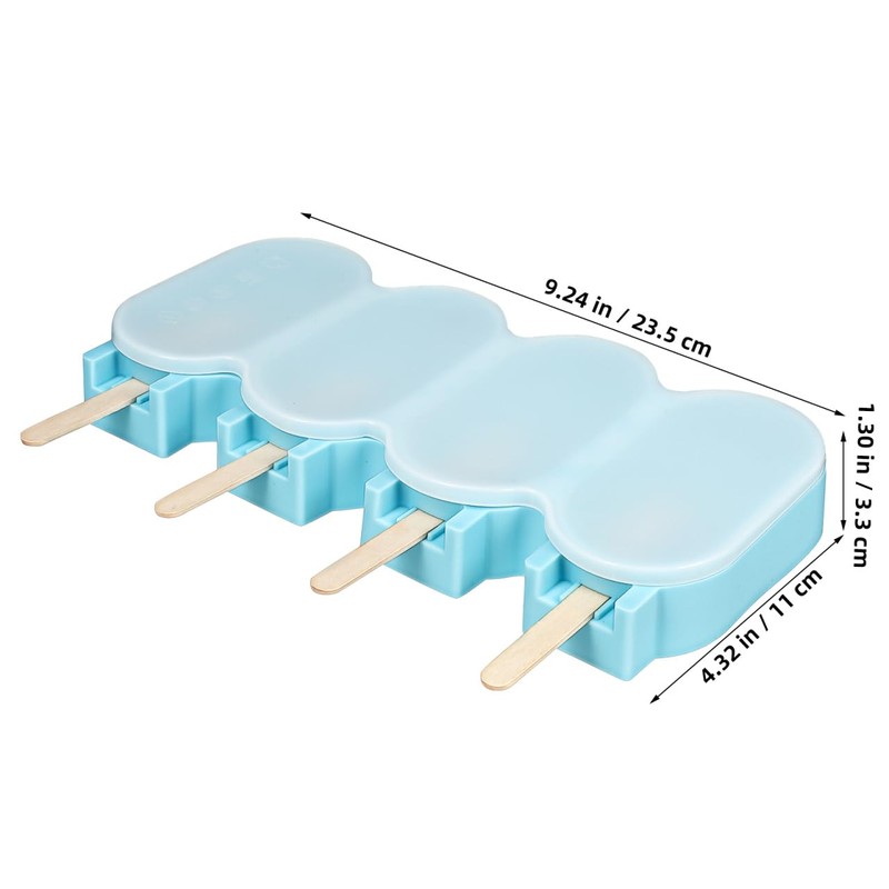 118 Silicone Ice Cream Mold Set with Lid and Stick