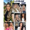 LOVELINE Clip In Hair Extensions Real Human Hair Darkest Brown