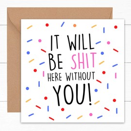 Funny Leaving Card | Cards for New Job | Farewell Coworker Colleague | Good Luck Congratulations | Leaving Job Gifts & Presents | 14cm