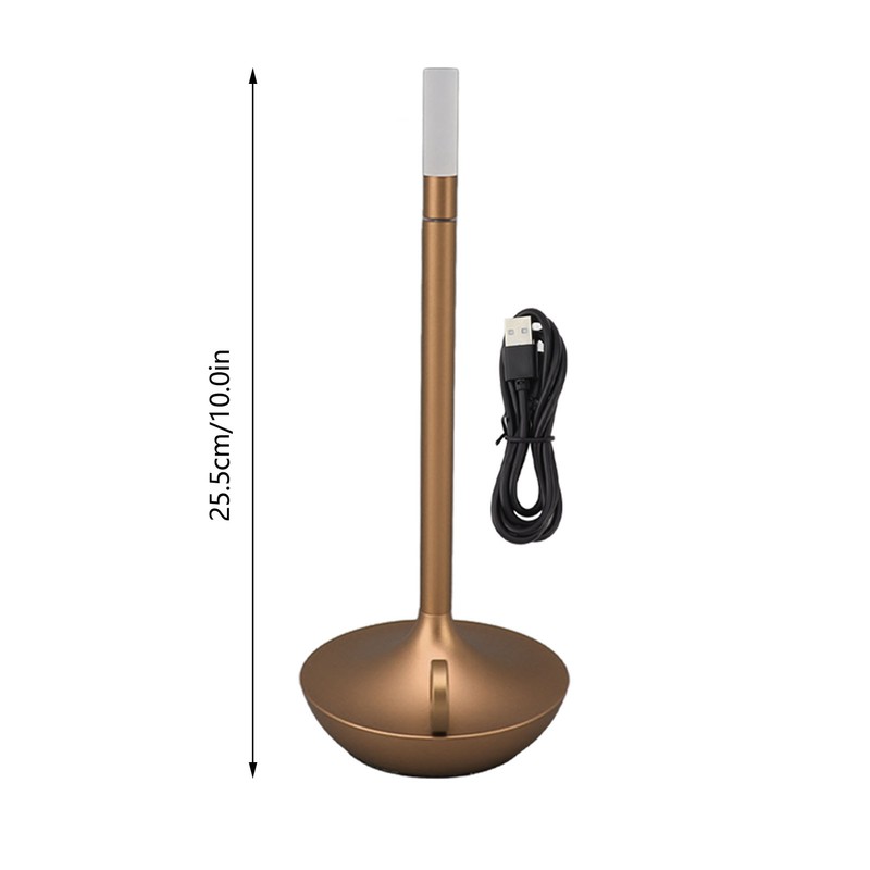 Cordless Table Lamp Innovative Candle Shape 3 Levels Brightness Dimmable