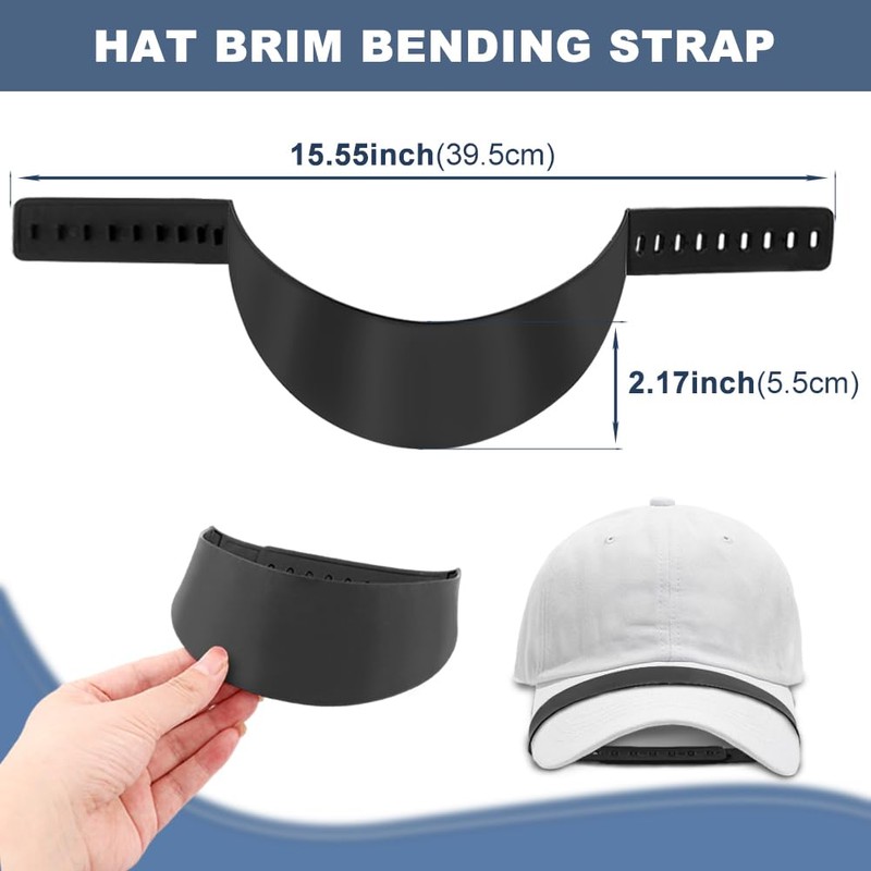 QOONESTL Hat Shaper Band, 1 Pack Hat Bending Strap, Snap-on