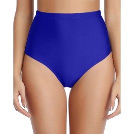 Tempt Me Traje de baño retro de cintura alta para mujer, Azul Royal, XL