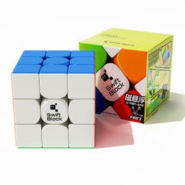 Swift Block 3x3 Maglev Speed Cube, Magnetic Magic Cube Smooth and Fast Puzzle with 48 Magnetic Capsules, Adjustable Tension for Kids and Adults