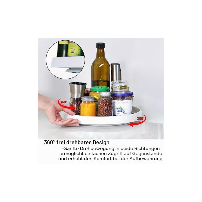 Lazy Susan Turntable 30cm Rotating Organizer Large Size Non-Slip Spice