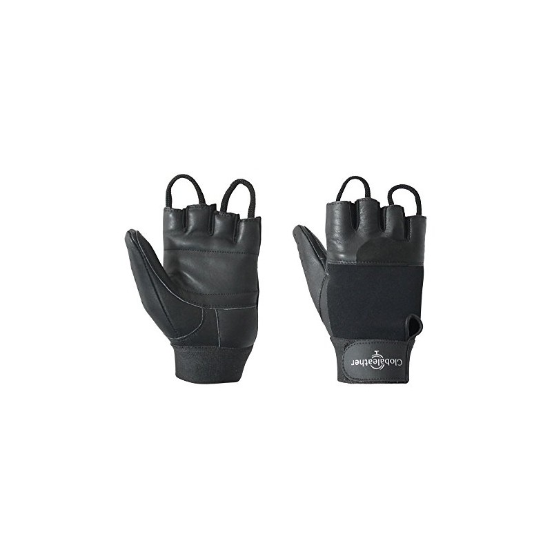 Globaleather Classic Fingerless Black Wheelchair Glove (Small) GSGBLN