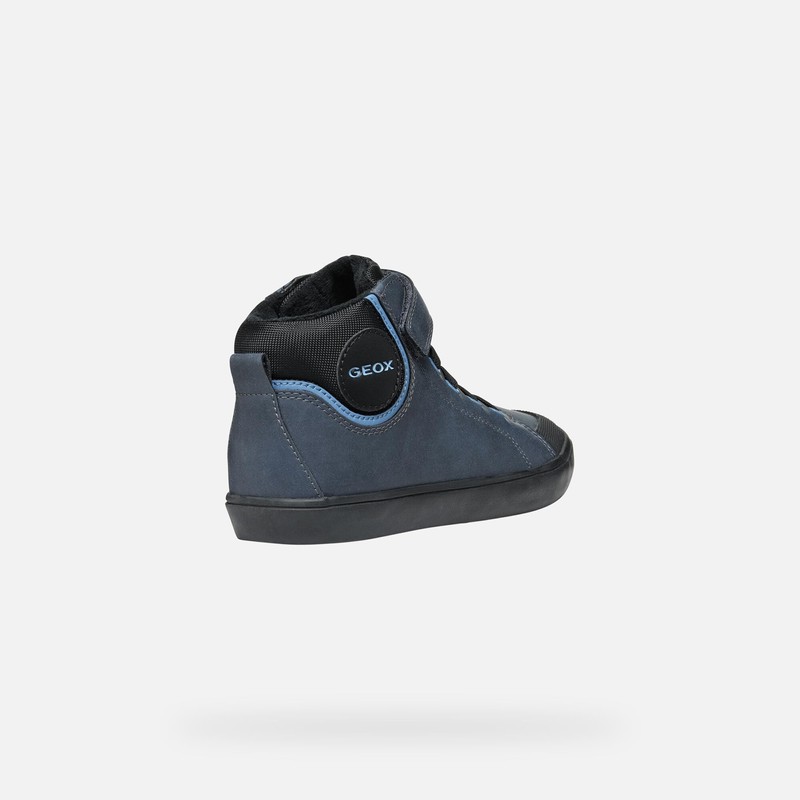 Geox Boys' J Gisli Boy C Trainers, blue
