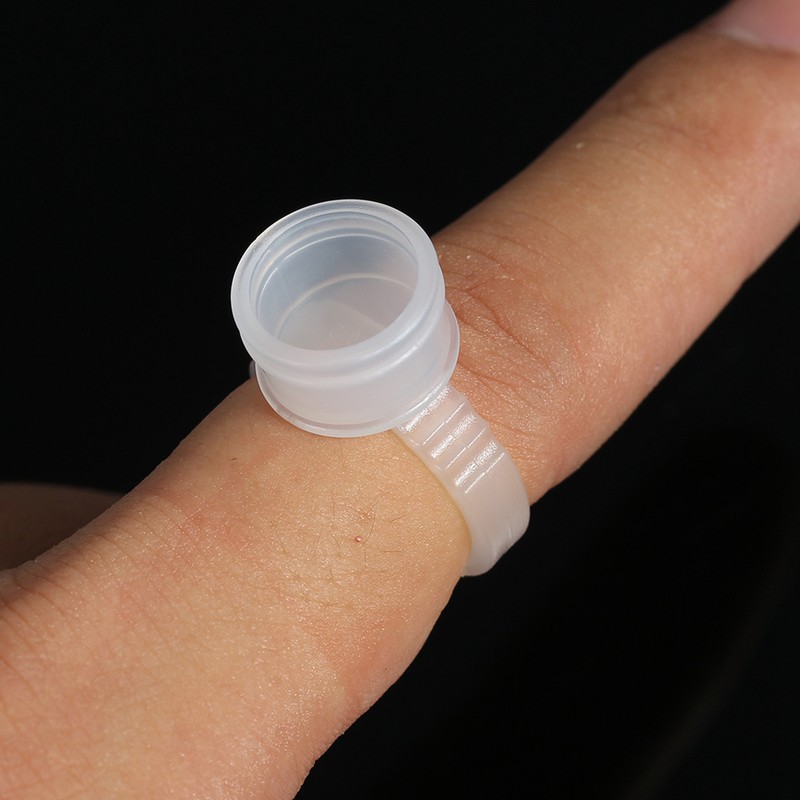 Disposable Eyebrow Tattoo Ink Rings Pigments Holder Container Cup Medium