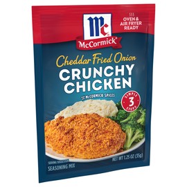 McCormick Cheddar Fried Onion Crunchy Chicken Seasoning Mix, 1.25 oz (Pack of 12)