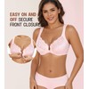 DotVol Women's Front Closure Fastening Bra Underwire Plus Size U-Back