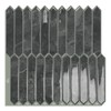 Grey Long Hexagon Tile Peel and Stick Backsplash, 10 Sheets