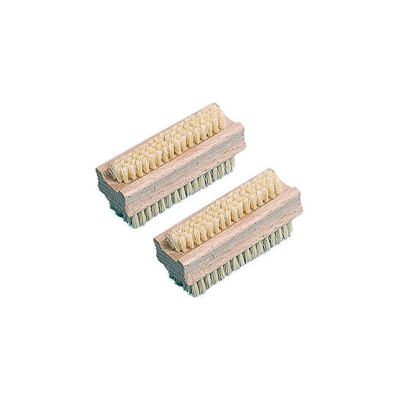 Brushmann 2 Pack Wood Nail Brush / Scrubbing Brush