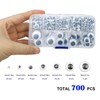 700psc Wiggle Googly Eyes with Self-Adhesive,4mm 6mm 8mm 10 mm