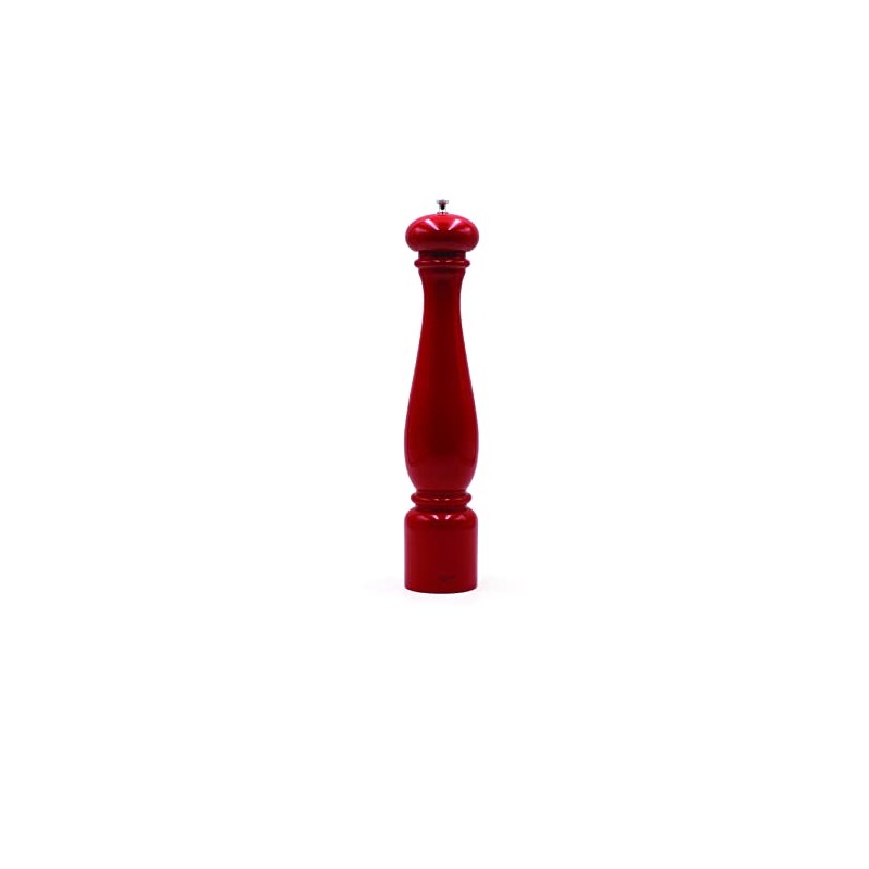 Bisetti Firenze 16.5 Inch Red Lacquered Pepper Mill With Adjustable
