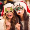 HOWAF 30 Pcs Christmas Photo Booth Props with Merry Christmas