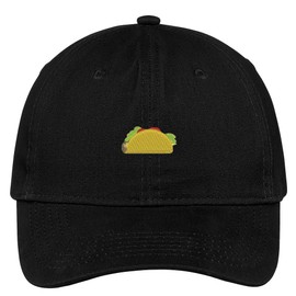 Trendy Apparel Shop Taco Embroidered Cap Premium Cotton Dad Hat - Black