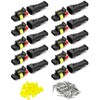 QWORK® 10 pieces car plug waterproof connector 2 pin, cable