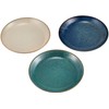 Natural color 6.3-inch (16 cm) plate (3 color set) white,