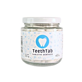 TeethTab - Pasta dental sólida en forma de tabletas 165g ~ 340 tabletas (Menta)