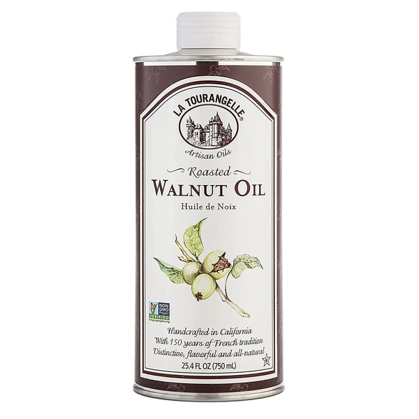 La Tourangelle, Roasted Walnut Oil, Plant-Based Source of Omega-3 Fatty Acid, Cooking, Baking, & Beauty, 25.4 Fl Oz