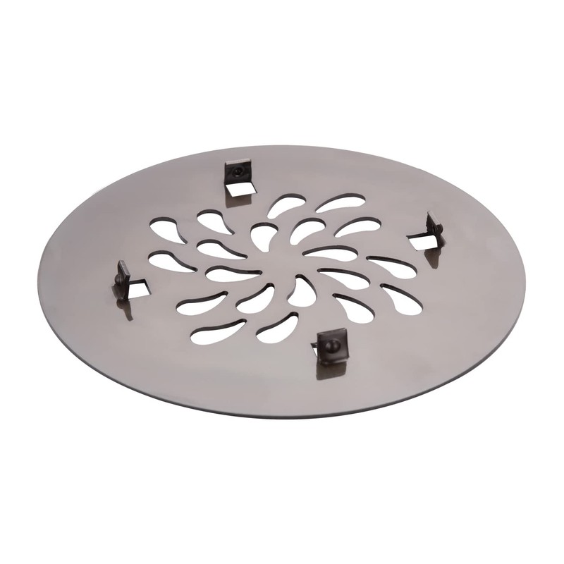 4-1/4 Snap in Shower Drain Cover, Antique Brass
