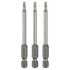 sourcing map 3pcs T10 Torx Head Screwdriver Bit 1/4" Hex