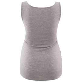 Maternity Tank Top Sleeveless Basic Layering Shirt Funny Baby Made Me Eat It Pregnancy Tshirt L