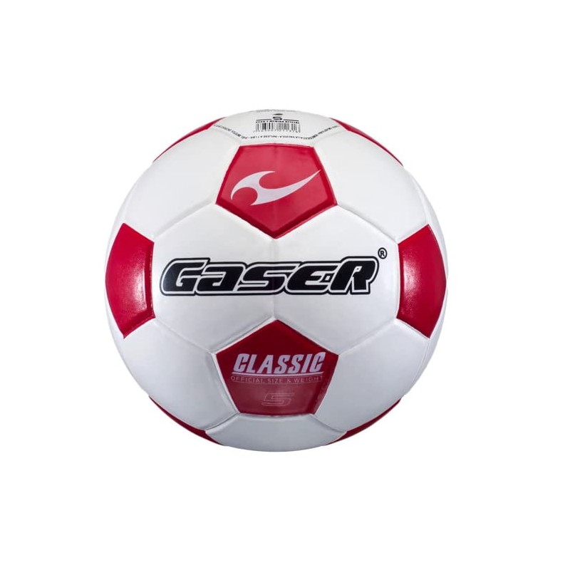 Gaser Balón Futbol Classic Laminado Mate (No. 4, Blanco con