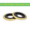 iGuerburn Oxygen Regulator Washer, O2 Ring Seals Brass Yoke Washer,