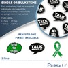 PinMart Mental Health Green Awareness Ribbon Enamel Lapel Pin 1