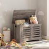 DINZI LVJ Storage Chest, Wooden Toy Box Organizer with 2
