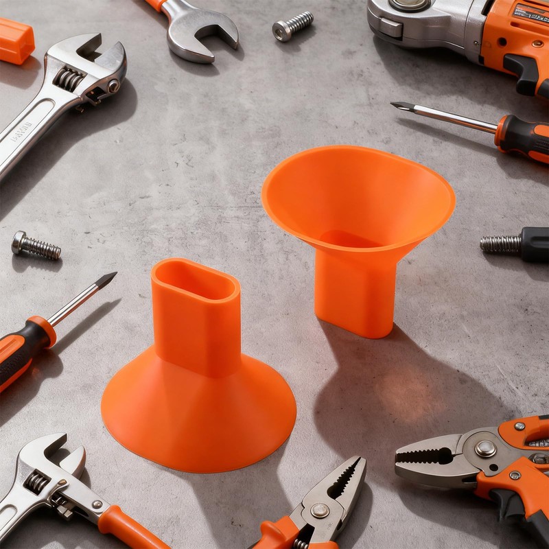 AceOrbit 2 Pcs Flexible UTV Oil Funnel Foldable Silicone Oil