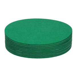 uxcell Round Felt Furniture Pads, 10Pcs 5.5" Dia x 0.12" Thick Adhesive Backed Felt Non-Slip Anti-Scratch Felt Pads Chair Leg Protectors for Protecting Hardwood Floor, Green