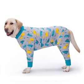 Yeapeeto Dog Onesie, Recovery Suit, for Large and Medium Dogs, Pyjamas, Full Body for Hair Loss, Allergies, Anti-Licking, Wound Protection, Cone Alternative (3XL, Dinosaur)