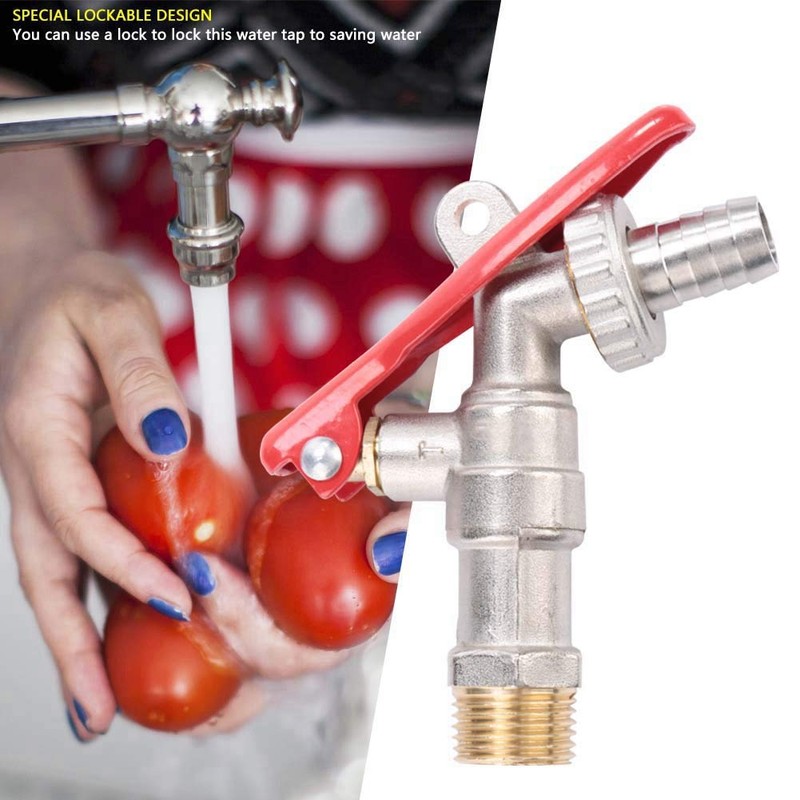 Home Tap, Akozon Brass Thread Tap Lockable Tap Home Outdoor
