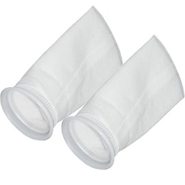 2 Pack 10 Micron 4"x9" Felt Filter Bags, 4 Inch Ring by 9 Inch Long, Liquid Filter Socks Size 3