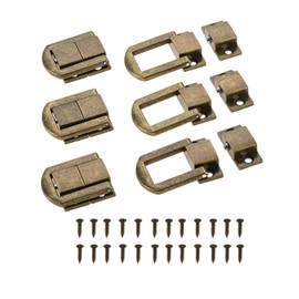 dophee 6 Pack Toggle Catch Lock, Retro Style Box Hasp Latch Clasp with Screws for Jewellery Box Wood Box Case Chest Suitcase, 20x25mm/0.79"x0.98", Antique Bronze