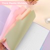 SKYDUE Durable Plastic 8-Tab Dividers,Big Tab Dividers for 3 Ring