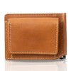 Greole Money Clip with Coin Purse, Made in Japan, Leather,