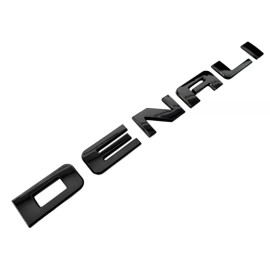 Unbranded 1PC BLACK DENALI REPLACEMENT FOR GMC SIERRA REAR TAILGATE EMBLEM BADGE DECAL