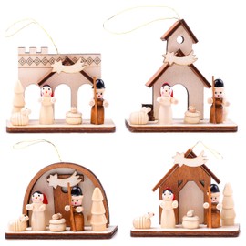 BRUBAKER Nativity Tree Ornaments Set - Hanging Figurines