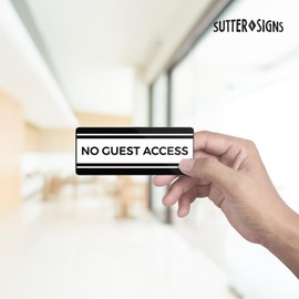 No Guest Access Sign | Private No Entry Owners Closet | Modern Airbnb Essentials for Hosts | Durable ABS Plastic with Full Adhesive Backing, 2" x 5"