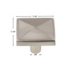 GlideRite Hardware 5101-SN-10 1.375 inch Satin Nickel Square Cabinet Knobs