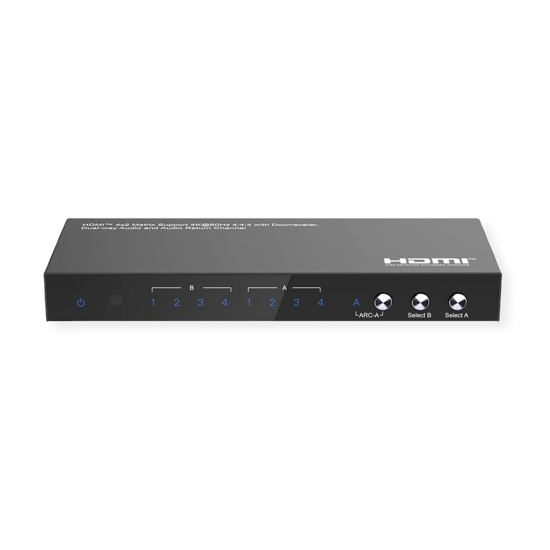 VALUE 4K HDMI Matrix Switch 4x2 with Remote Control