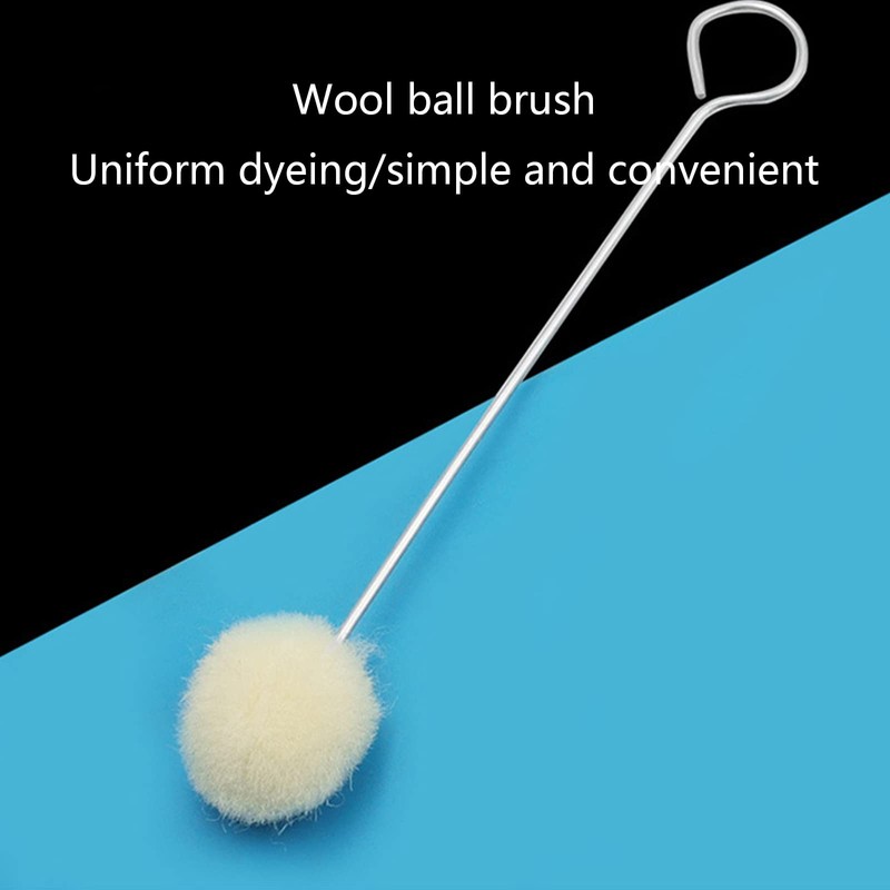 Wool Daubers 10 Pcs Leather Ball Brush Applicator Leather Dyeing