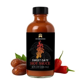 CW Dressings - Award-Winning Date Hot Sauce - Sweetened w/Deglet Nour Date Syrup | Vine Ripened Tomatoes, Cayenne, Chipotle, Scotch Bonnet, Guajillo & Black Peppers 8 Oz