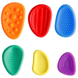 Pack of 6 Stress Relief Toy, Sensory Stone, Children, Adults, Toy, Textured Worry Stone, Students, Prices Fidget Toy for Autism, Stress Relief, Christmas, Stocking Stuffer Gift