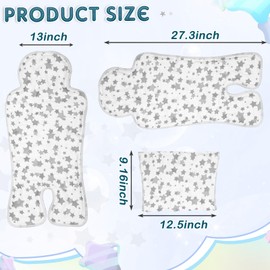 Pinkunn Gel Car Seat Cooler Pad Car Seat Cooling Pad Chair Ice Breathable Pad Summer Ice Seat Cooler Mat Summer Chair Cooler Liners Cushion for Stroller Baby Dining Chair, Safety Seat(Gray Star)