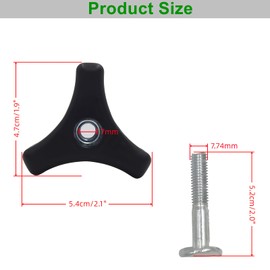 ELIFEPARTS Lawn Mower Handle Knobs Nut & Bolt Set – Replacement for Craftsman Honda Husqvarna Poulan Riding & Push Mowers | Durable Plastic Knob with Zinc-Plated Bolt, Easy Install (2 Sets)