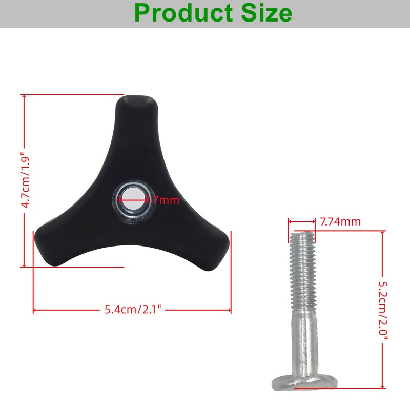ELIFEPARTS Lawn Mower Handle Knobs Nut & Bolt Set –