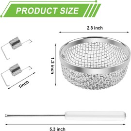 2PCS RV Furnace Vent Screen with Premium Stainless Steel, RV Heater Vent Cover with Installation Tool